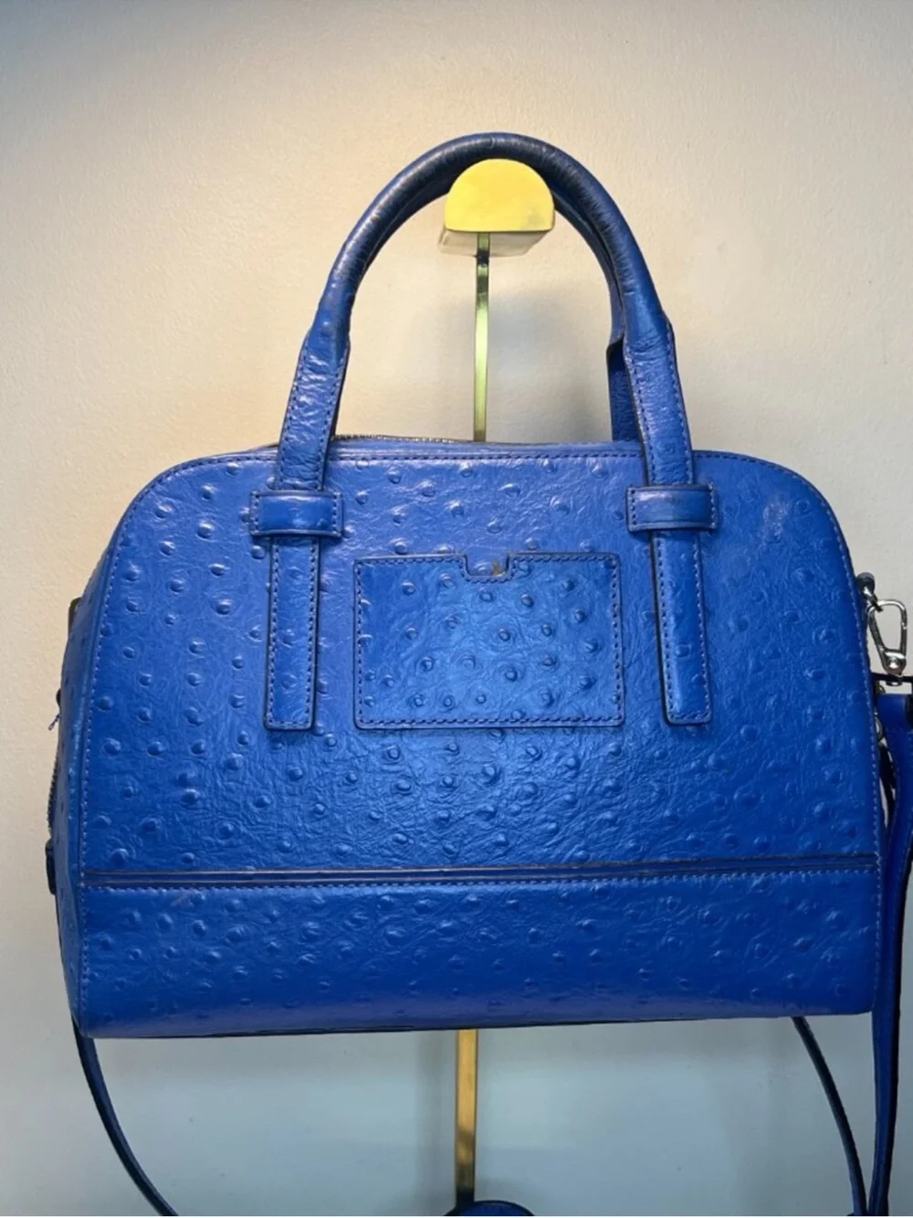 KATE SPADE RIVERSIDE STREET OSTRICH  SATCHEL - Picture 3 of 9